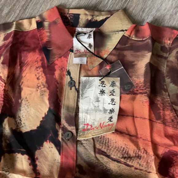 Da-Nang 100% Silk Long Sleeve Tunic Multiple Sizes Available - Picture 14 of 14